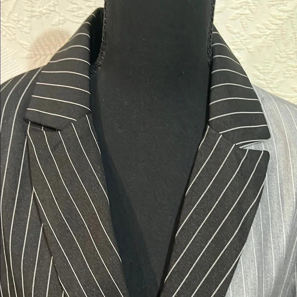 Black and Gray Pinstripe Blazer,‎ size medium